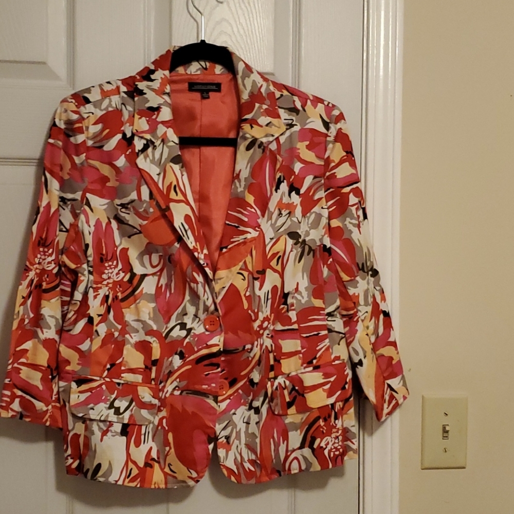 Used Pink multi colored jacket
